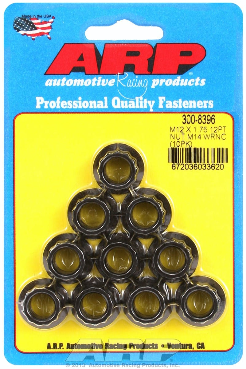 ARP 300-8396 M12 X 1.75 M14 Socket 12pt Nut Kit