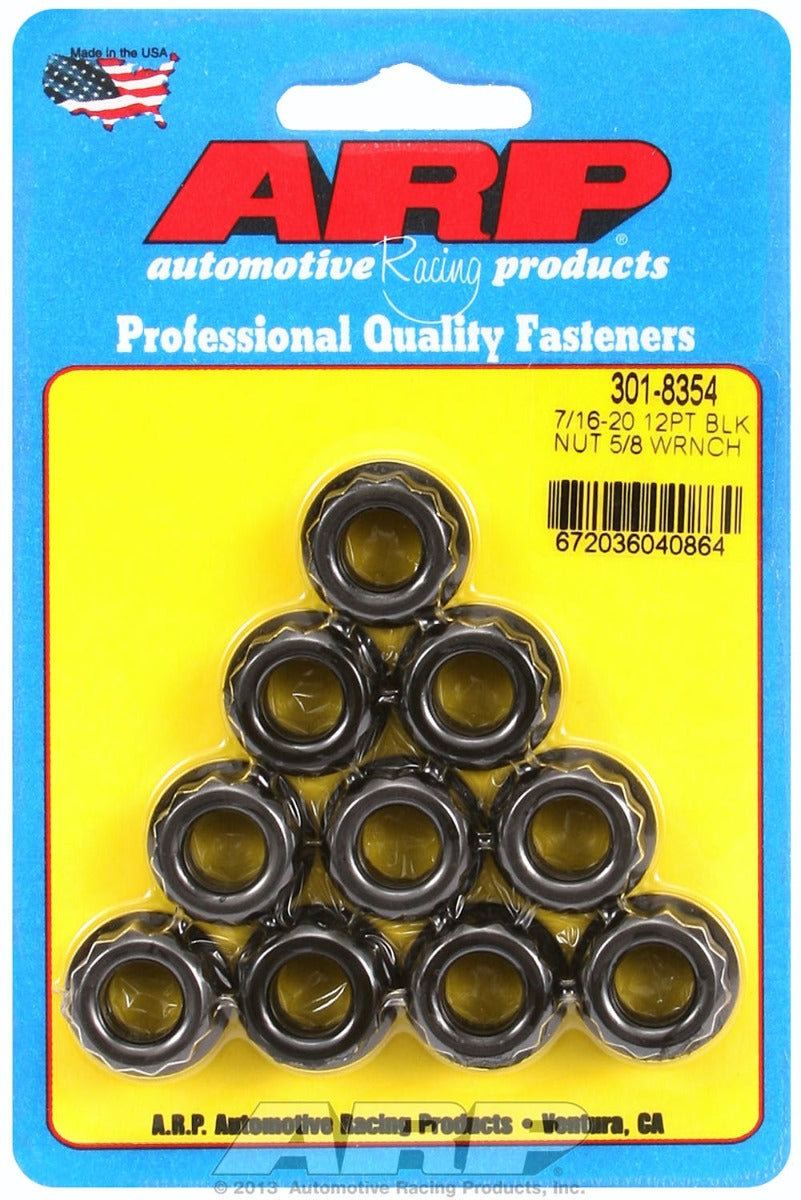 ARP 301-8354 7/16-20 5/8 Socket 12 Pt Nut Kit