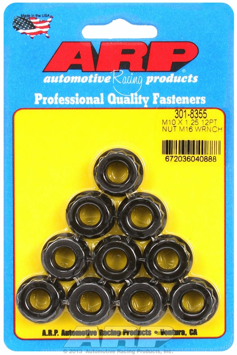 ARP 301-8355 M10 X 1.25 M16 Socket 12pt Nut Kit