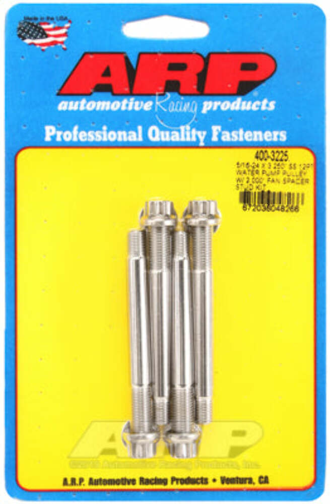 ARP 400-3225 2pt water pump pulley w/ 2.000 fan spacer stud kit