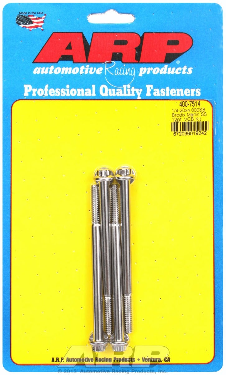 ARP 400-7514 Merlin block, Brodix head 12pt valve cover bolt kit