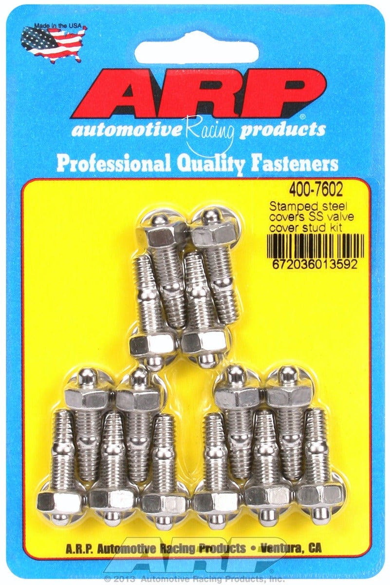 ARP 400-7602 Stamped steel covers SS valve cover stud kit