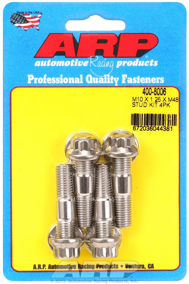 ARP 400-8006 M10 X 1.25 X 48mm broached stud kit 4pcs