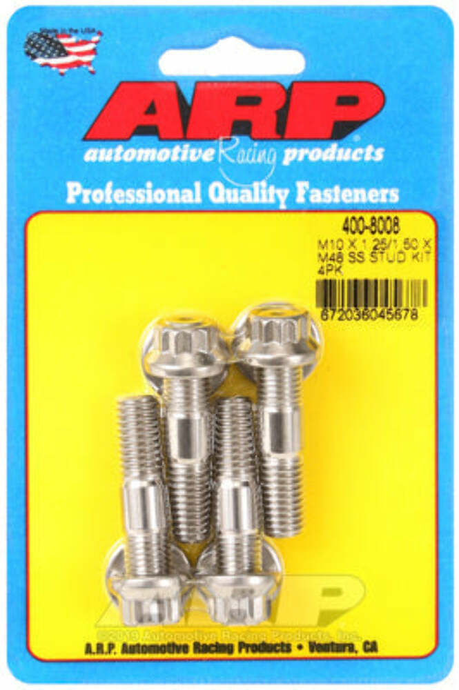 ARP 400-8008 M10 X 1.25/1.50 X 48mm broached stud kit 4pcs