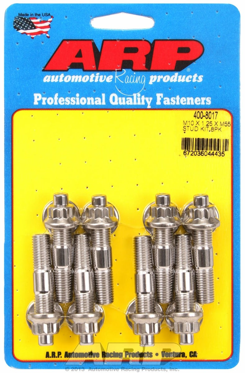 ARP 400-8017 M10 X 1.25 X 55mm broached stud kit 8pcs