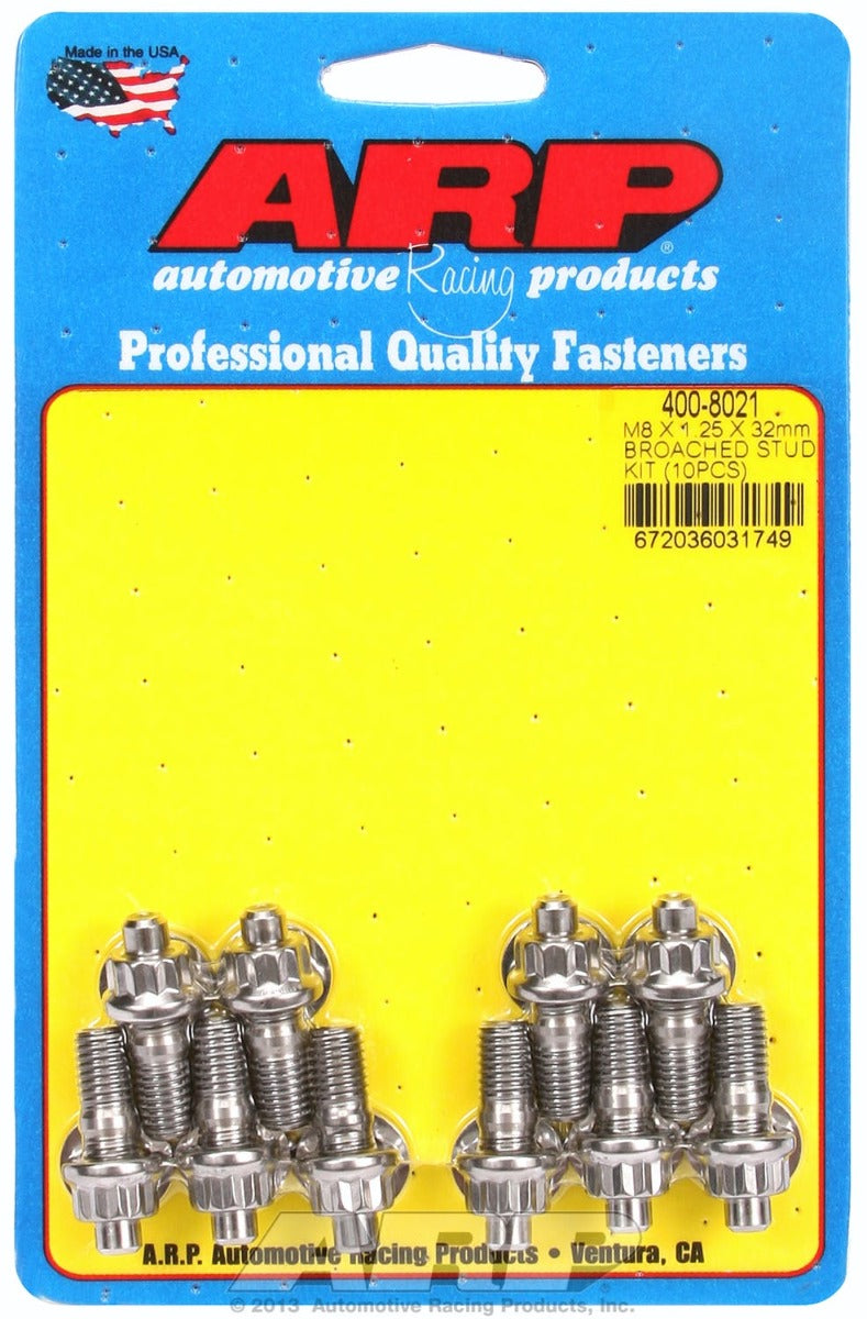 ARP 400-8021 M8 X 1.25 X 32mm broached stud kit - 10pcs