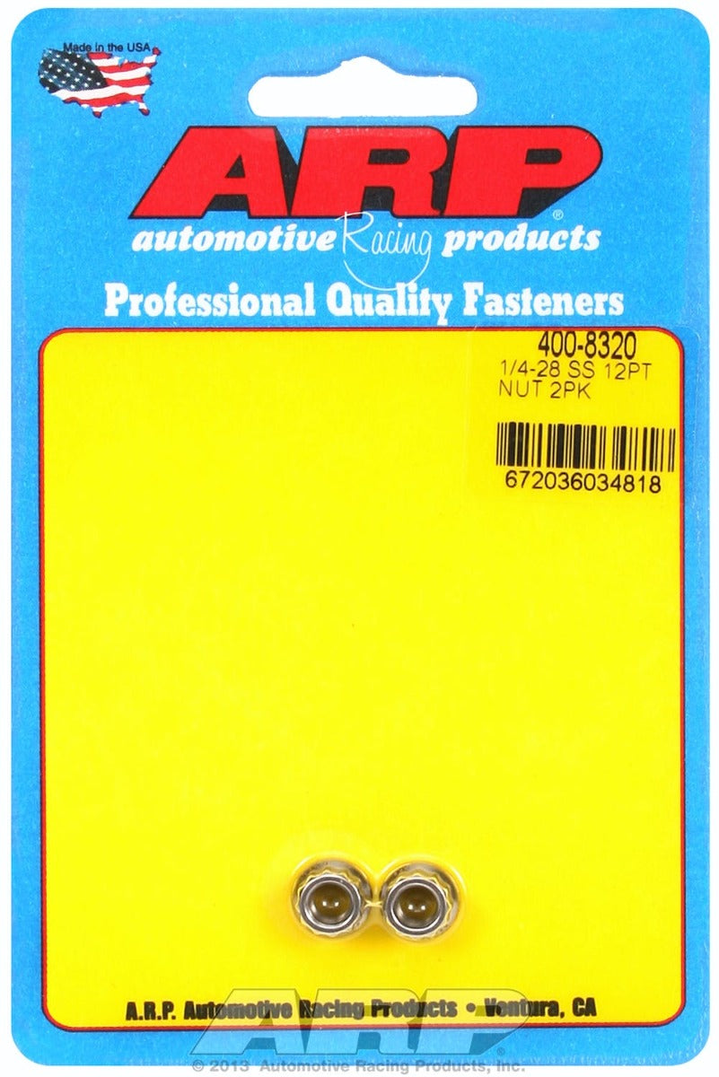 ARP 400-8320 1/4-28 SS 12pt nut kit