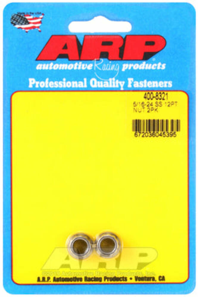 ARP 400-8321 5/16-24 SS 12pt nut kit