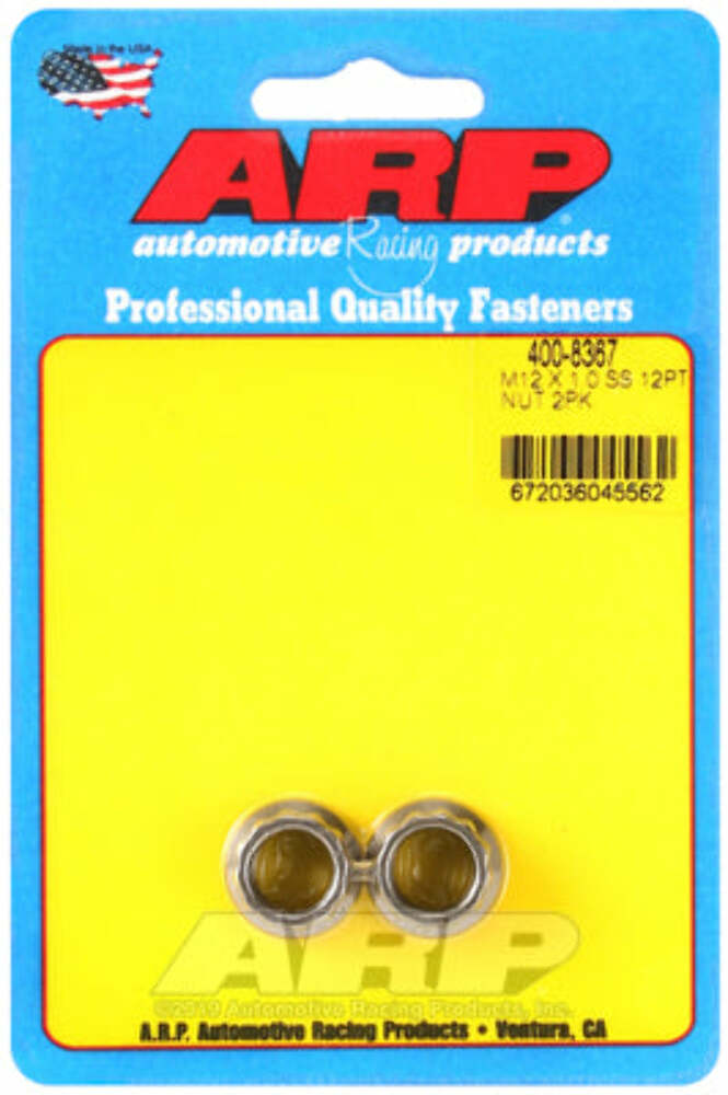ARP 400-8367 M12 X 1.00 (M14 wr) SS 12pt nut kit