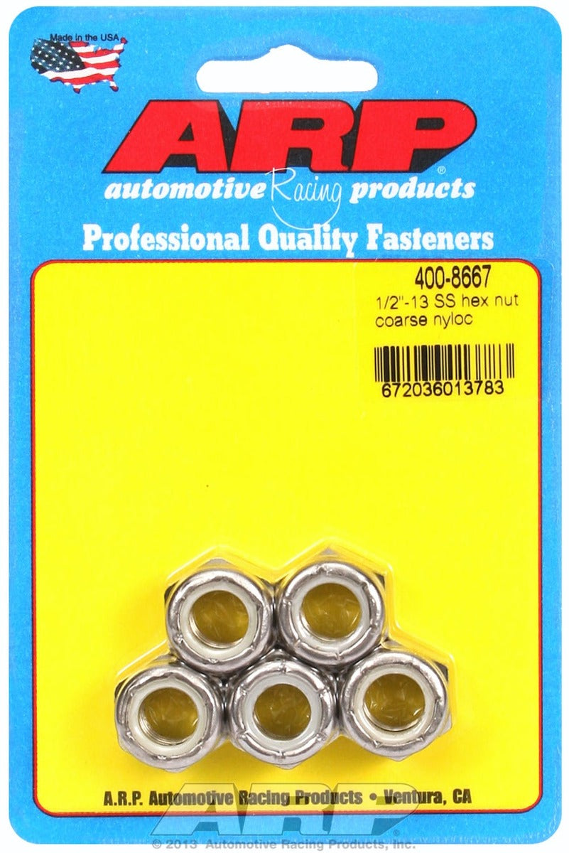 ARP 400-8667 1/2-13 SS coarse nyloc hex nut kit