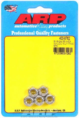 ARP 400-8762 5/16-24 SS fine nyloc hex nut kit