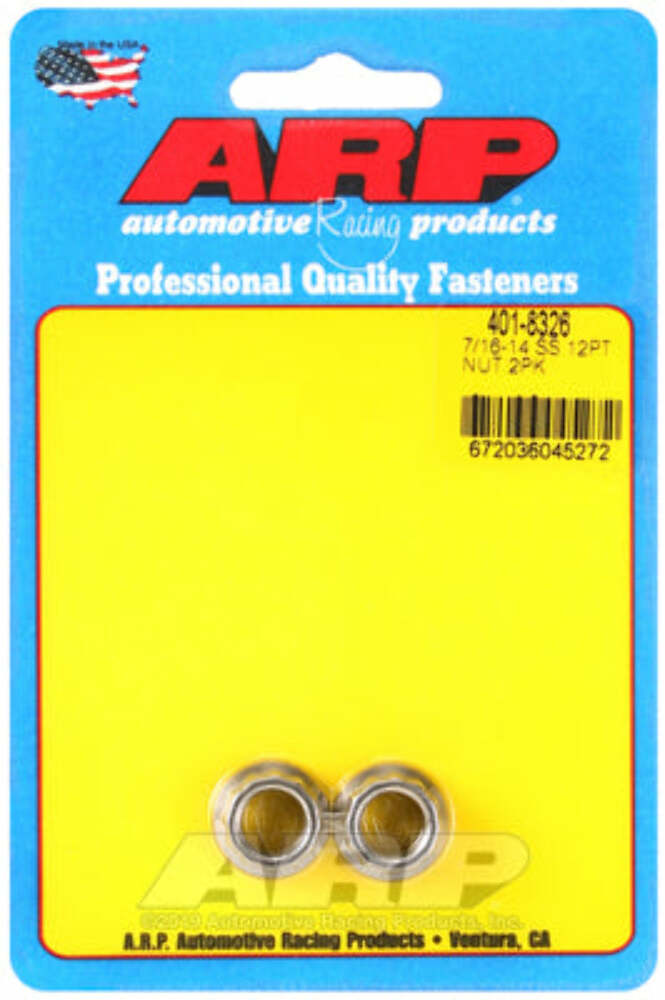 ARP 401-8326 7/16-14 SS 12pt nut kit