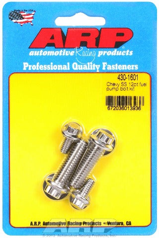 ARP 430-1601 Stainless Steel 12pt fuel pump bolt kit
