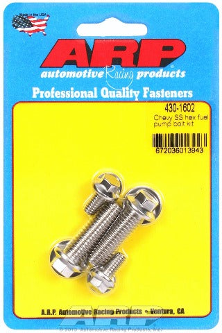 ARP 430-1602 Stainless Steel hex fuel pump bolt kit