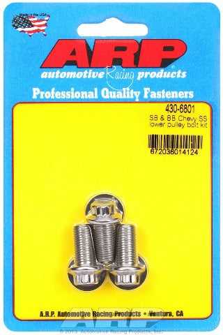 ARP 430-6801 Stainless Steel lower pulley bolt kit