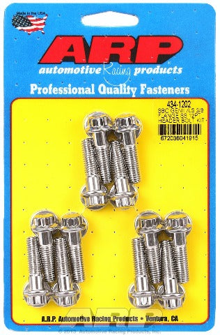 ARP 434-1202 3/8 flange Stainless Steel 12pt header bolt kit