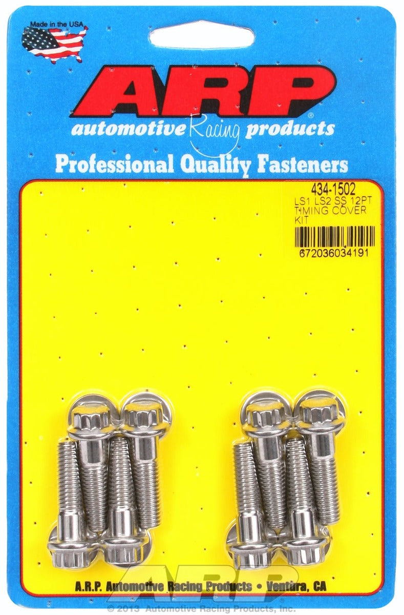 ARP 434-1502 Stainless Steel 12pt timing cover bolt kit