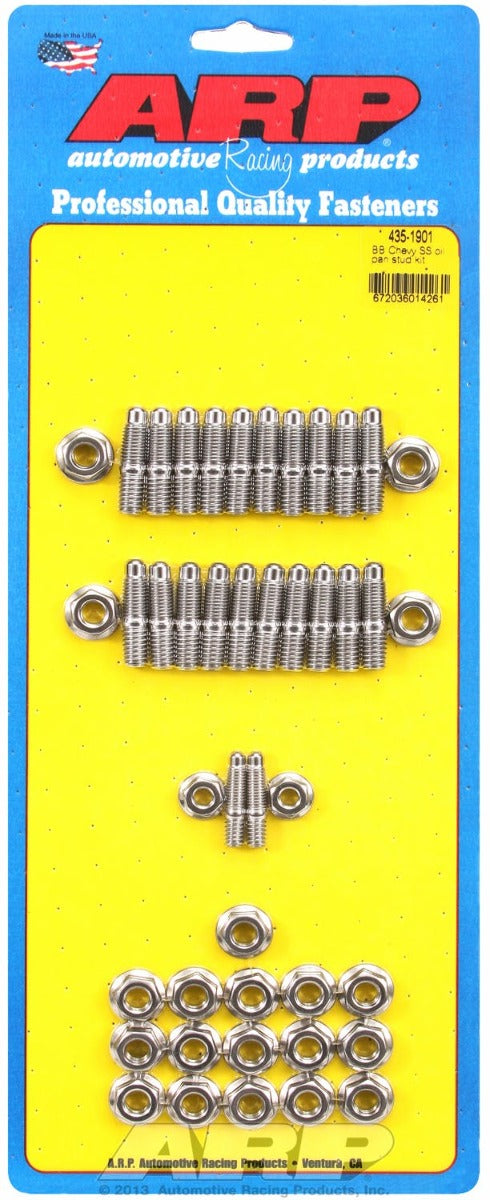 ARP 435-1901 Stainless Steel oil pan stud kit