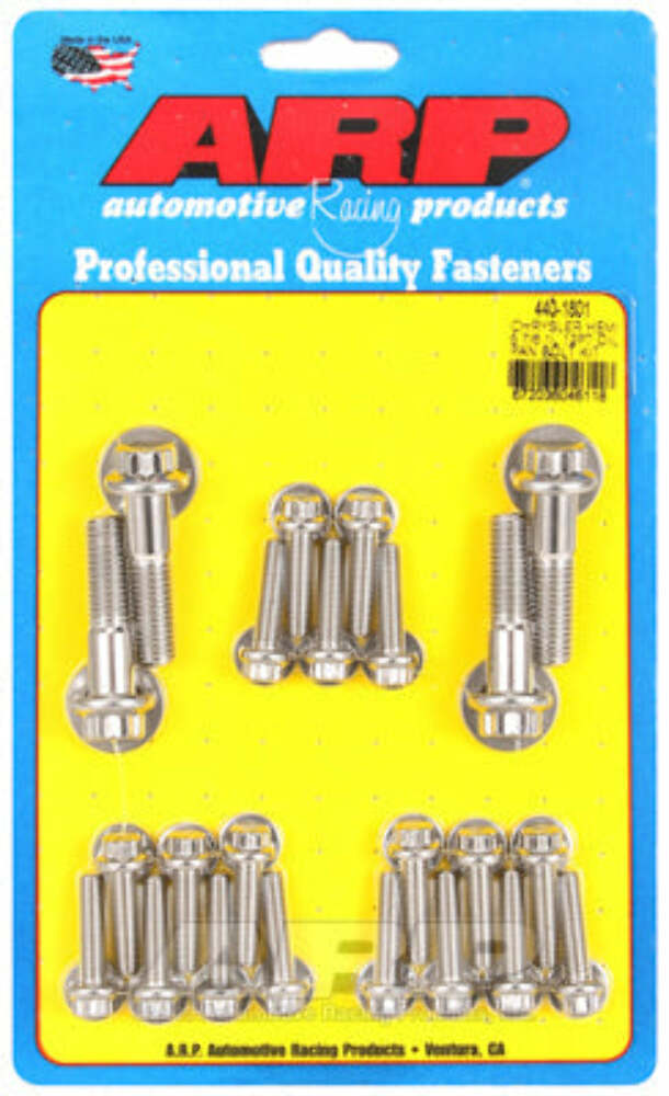 ARP 440-1801 Stainless Steel 12pt oil pan bolt kit