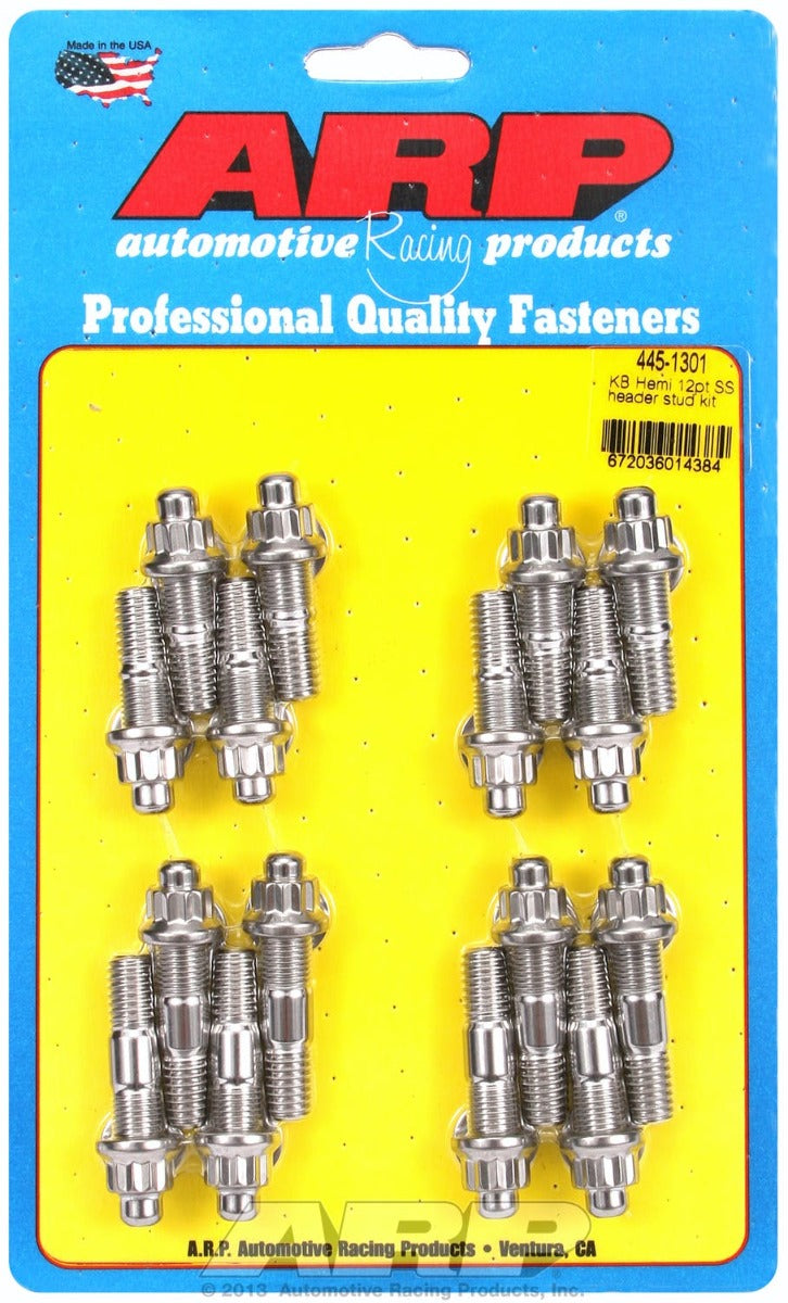 ARP 445-1301 KB Hemi Stainless Steel 12pt header stud kit