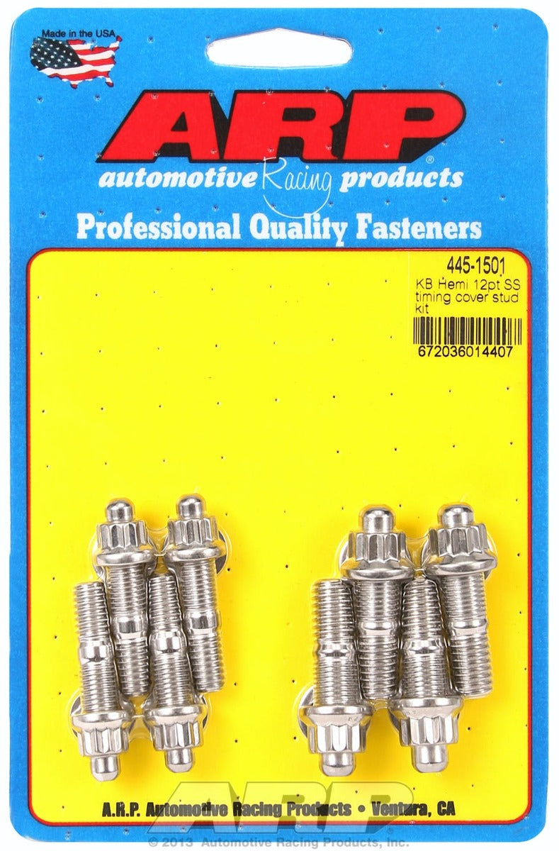 ARP 445-1501 KB Hemi Stainless Steel 12pt timing cover stud kit