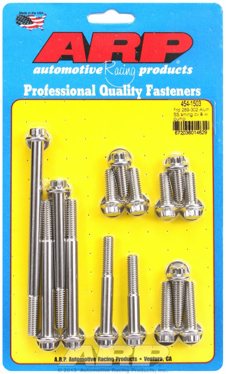 ARP 454-1503 Alum Stainless Steel tim cover and water pump kit