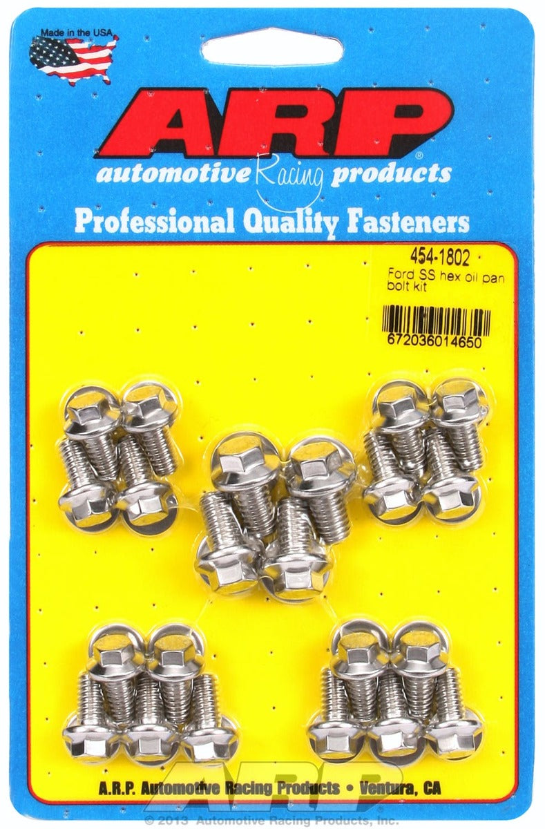 ARP 454-1802 Stainless Steel hex oil pan bolt kit