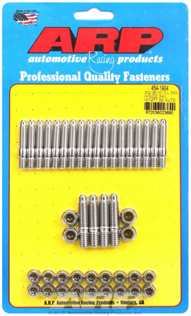 ARP 454-1904 302/oil pan stud kit, w/side rail