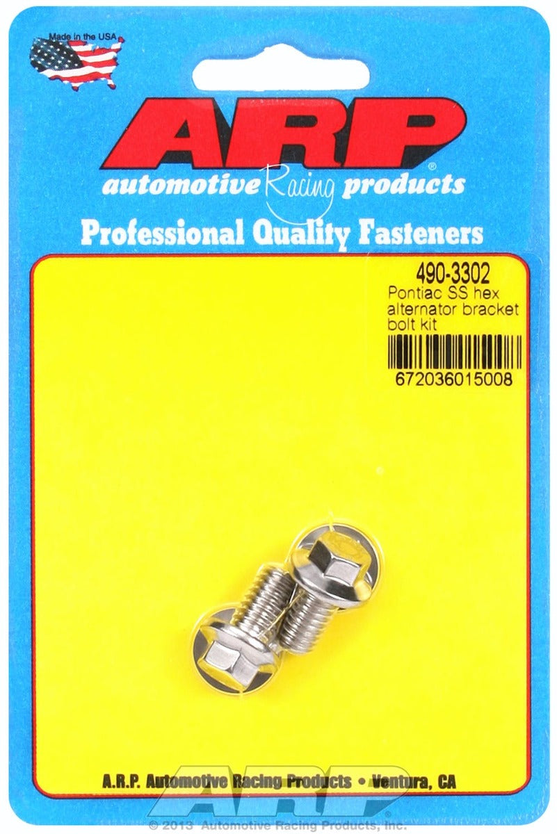 ARP 490-3302 Stainless Steel hex alternator bracket bolt kit