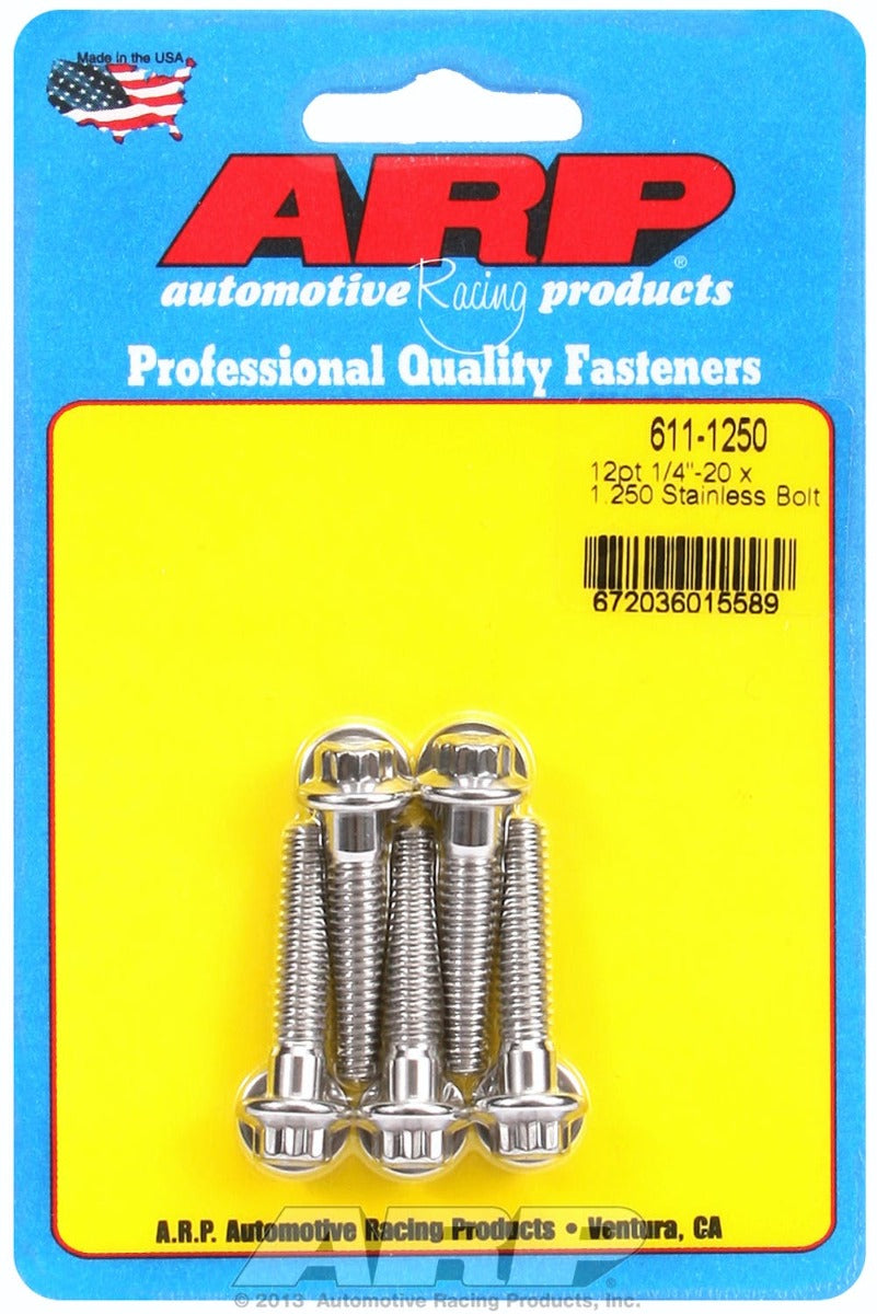 ARP 611-1250 1/4-20 x 1.250 12pt SS bolts