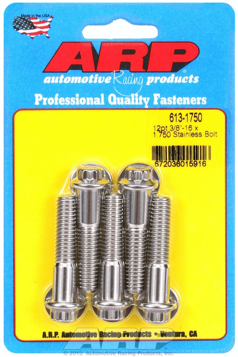 ARP 613-1750 3/8-16 x 1.750 12pt SS bolts