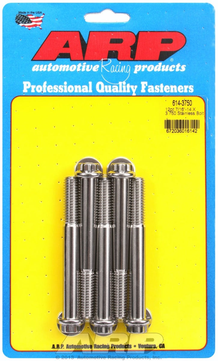 ARP 614-3750 7/16-14 X 3.750 12pt 1/2 wrenching SS bolts
