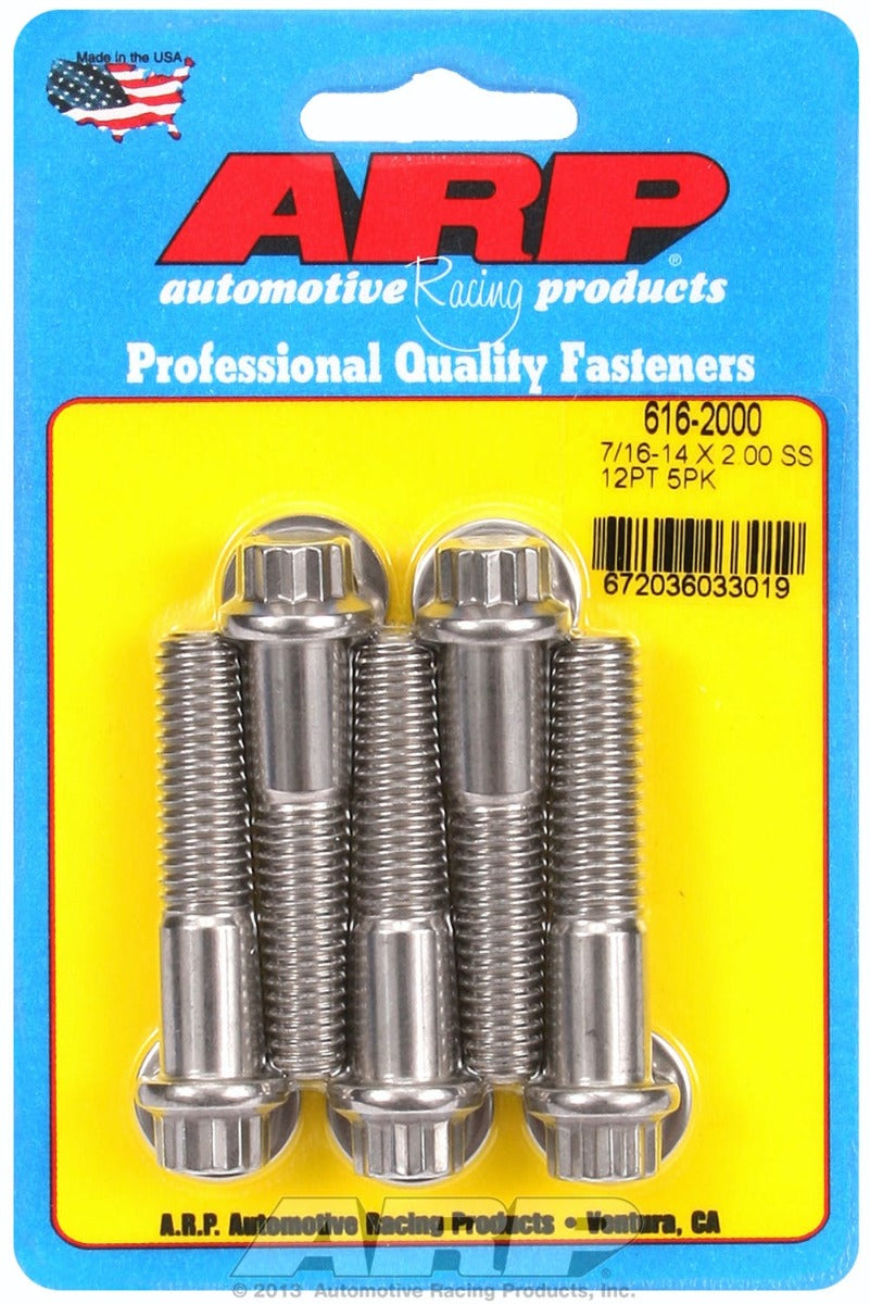 ARP 616-2000 7/16-14 X 2.000 12pt SS bolts