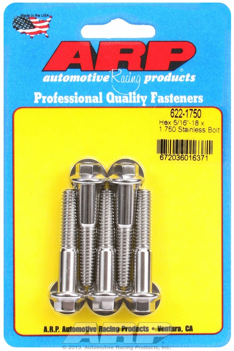 ARP 622-1750 5/16-18 x 1.750 hex SS bolts