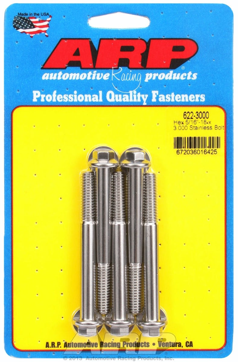 ARP 622-3000 5/16-18 x 3.000 hex SS bolts