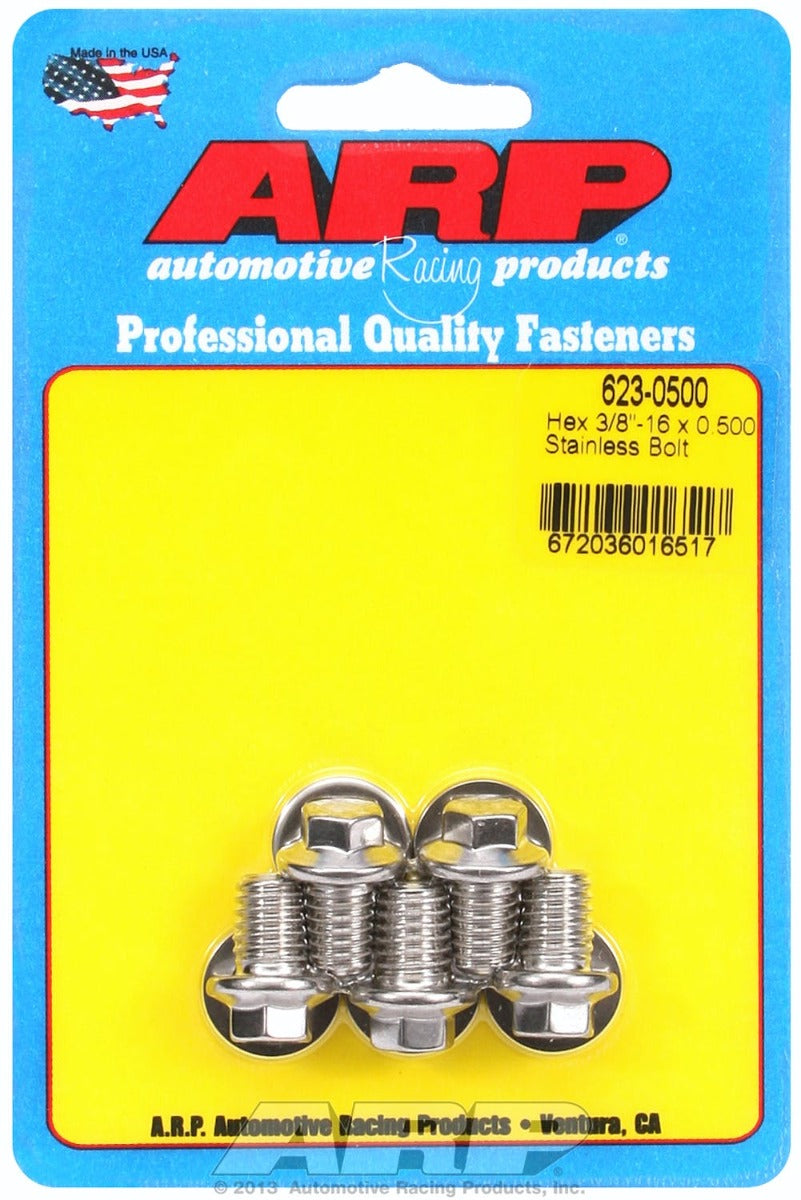 ARP 623-0500 3/8-16 x 0.500 hex SS bolts