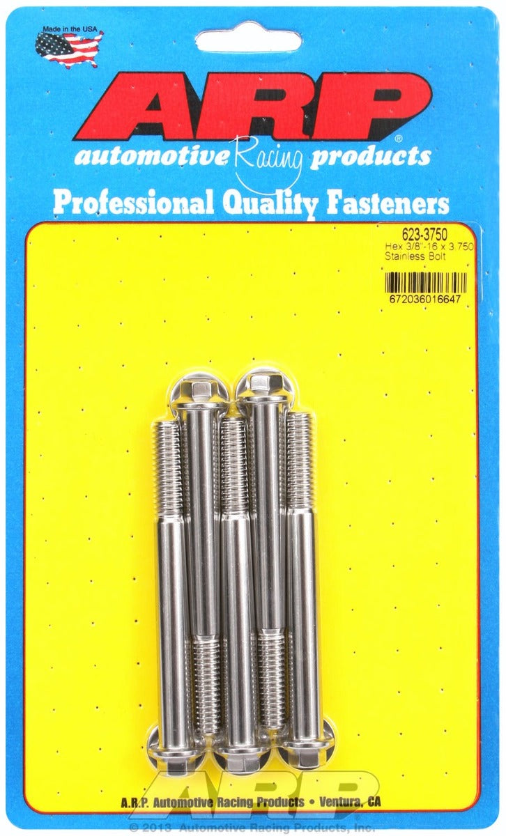 ARP 623-3750 3/8-16 x 3.750 hex SS bolts