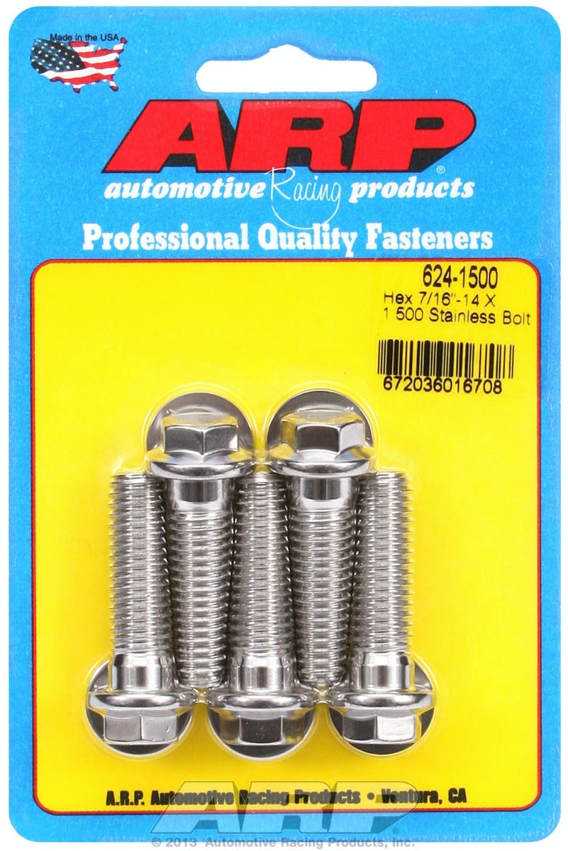 ARP 624-1500 7/16-14 X 1.500 hex 1/2 wrenching SS bolts