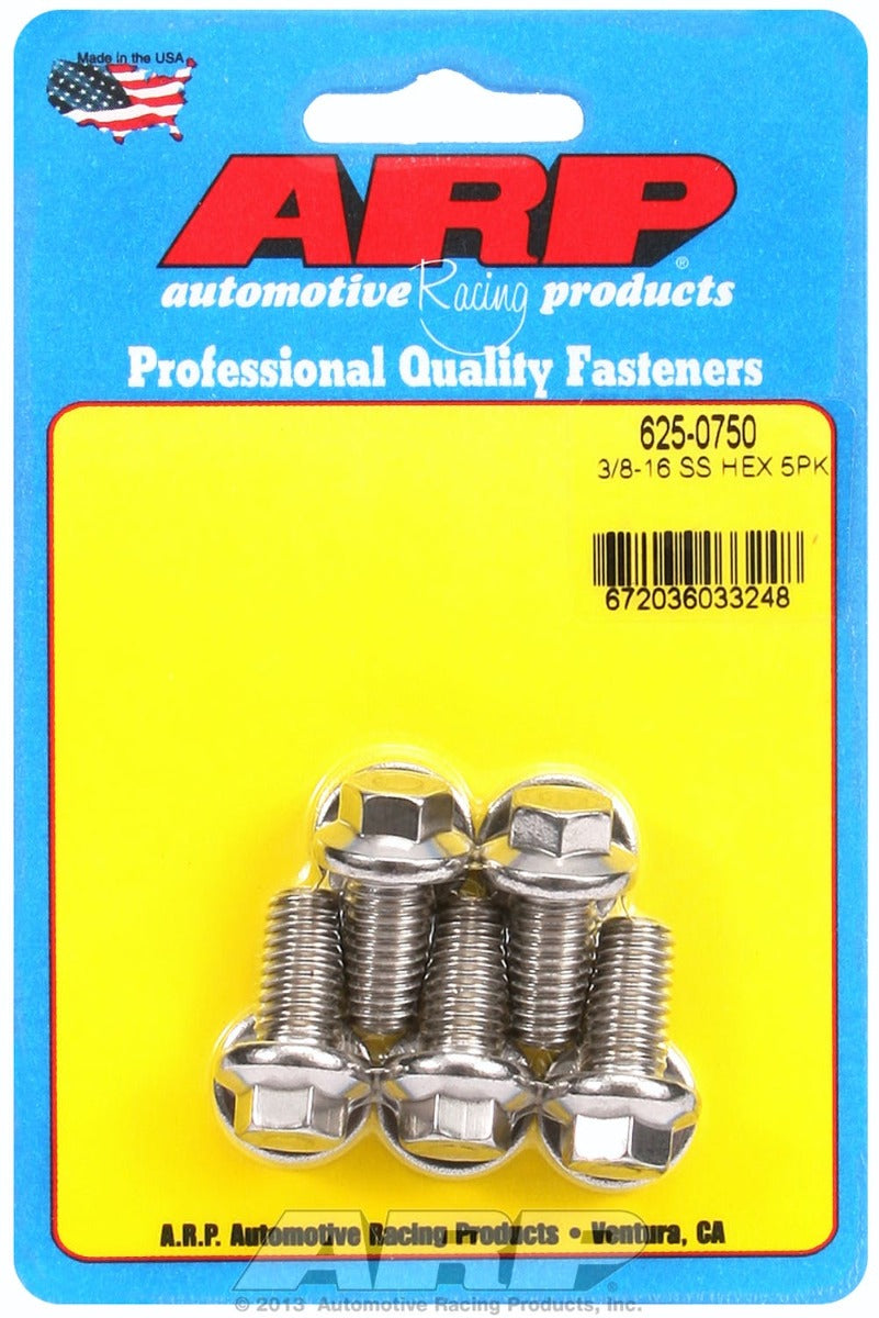 ARP 625-0750 3/8-16 x 0.750 hex 7/16 wrenching SS bolts