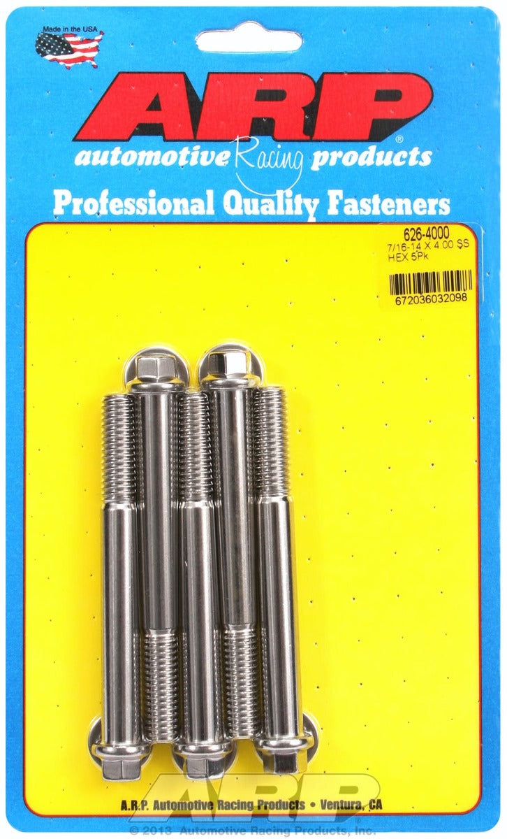 ARP 626-4000 7/16-14 X 4.000 hex SS bolts