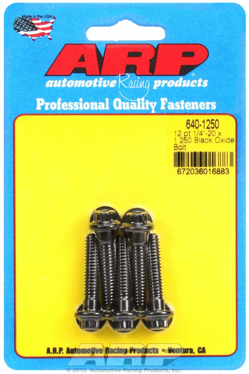 ARP 640-1250 1/4-20 x 1.250 12pt black oxide bolts