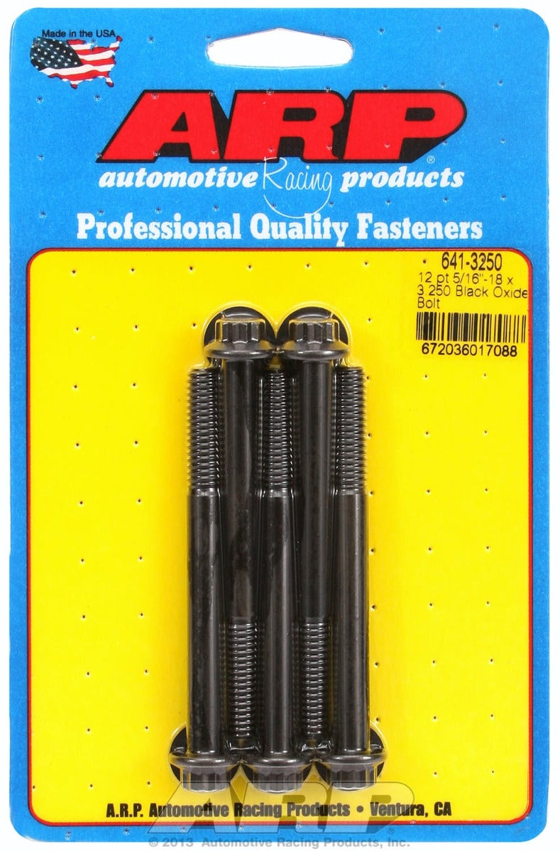 ARP 641-3250 5/16-18 x 3.250 12pt black oxide bolts