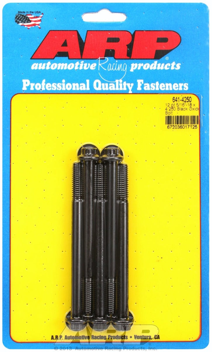 ARP 641-4250 5/16-18 x 4.250 12pt black oxide bolts