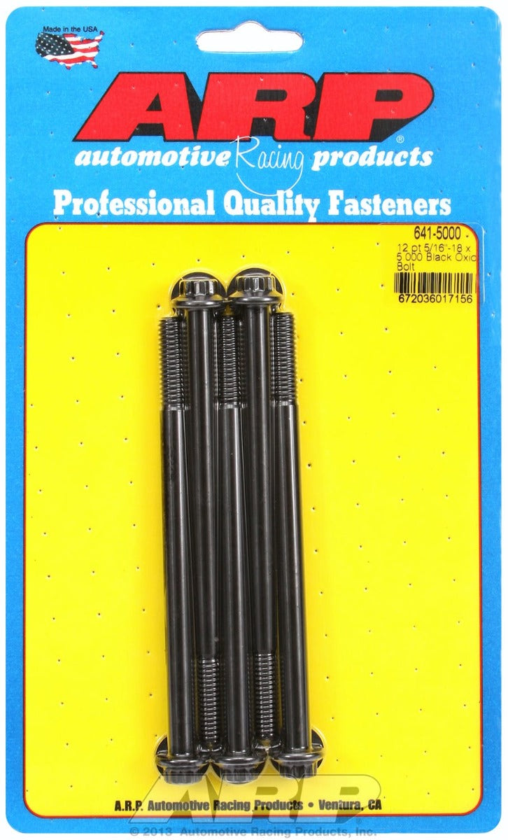 ARP 641-5000 5/16-18 x 5.000 12pt black oxide bolts