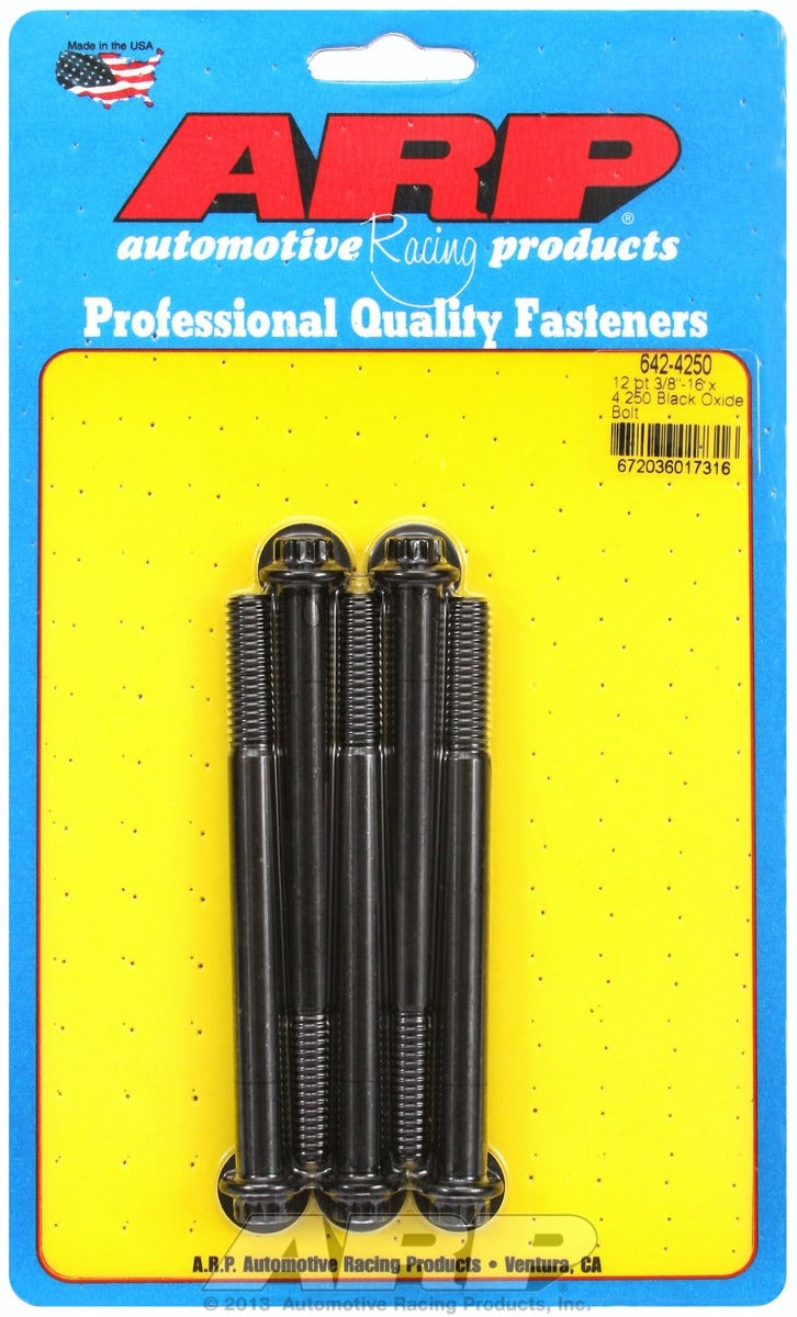 ARP 642-4250 3/8-16 x 4.250 12pt black oxide bolts