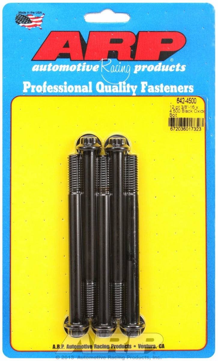 ARP 642-4500 3/8-16 x 4.500 12pt black oxide bolts
