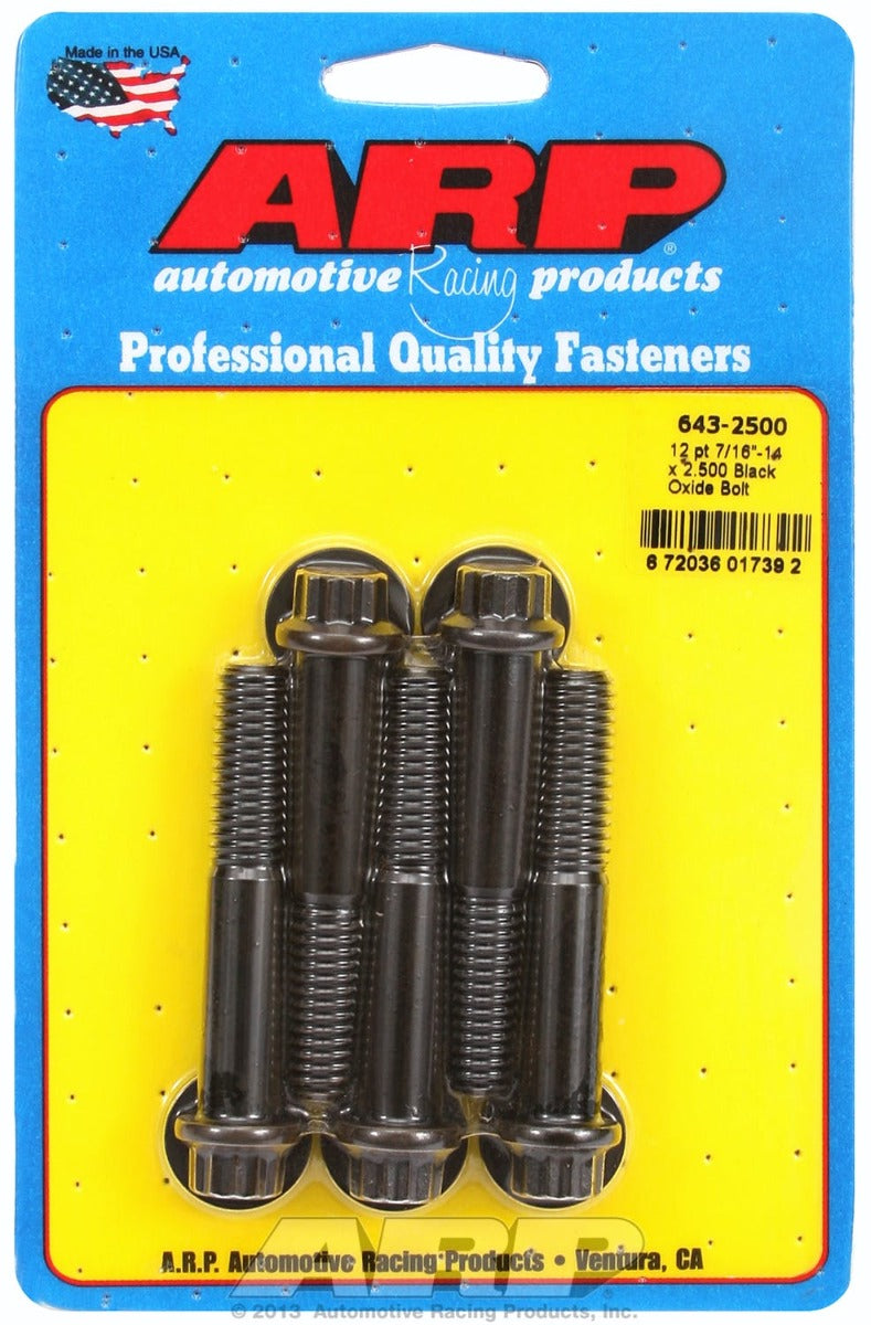 ARP 643-2500 7/16-14 x 2.500 12pt black oxide bolts