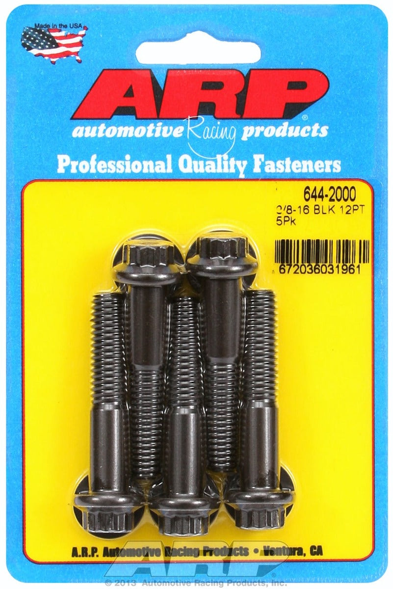 ARP 644-2000 3/8-16 x 2.000 12pt 7/16 wrenching black oxide bolts