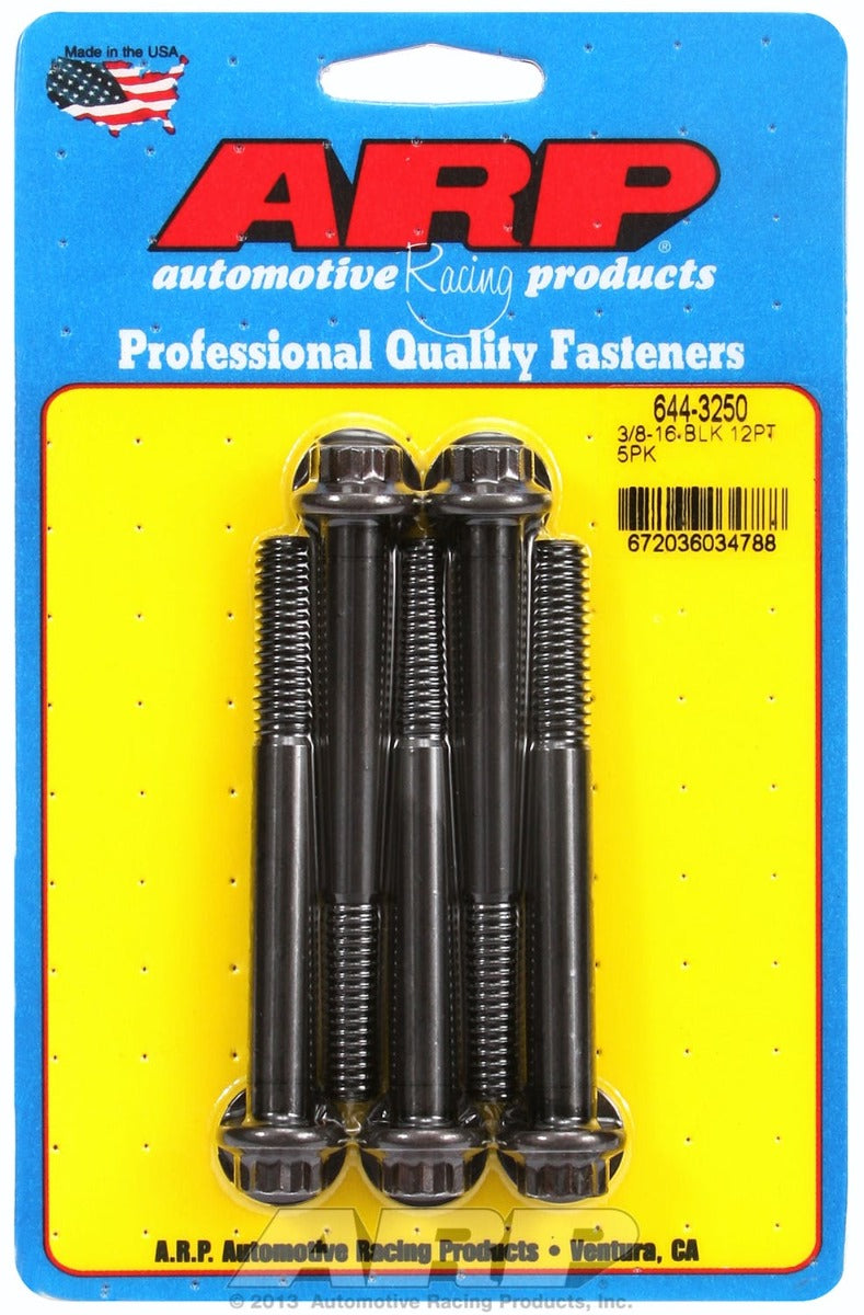 ARP 644-3250 3/8-16 x 3.250 12pt 7/16 wrenching black oxide bolts