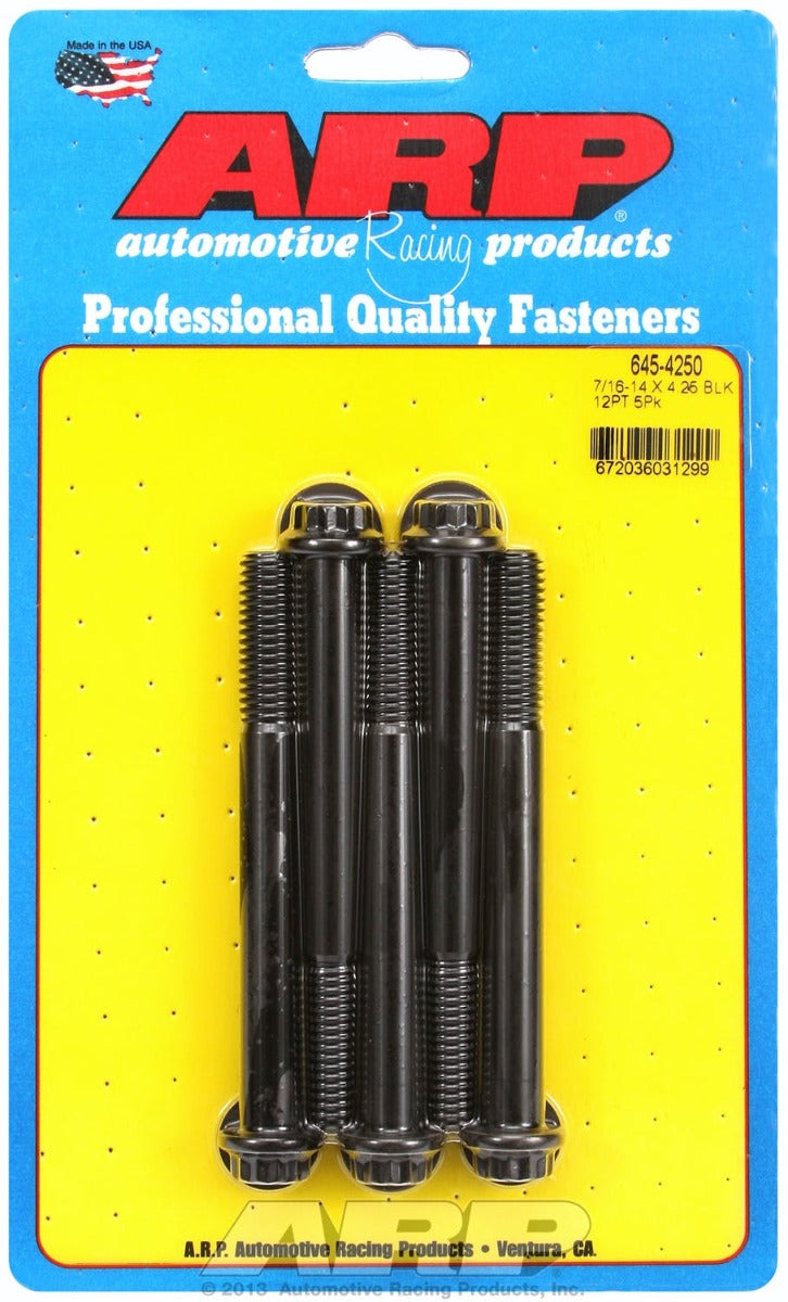 ARP 645-4250 7/16-14 X 4.250 12pt 1/2 wrenching black oxide bolts